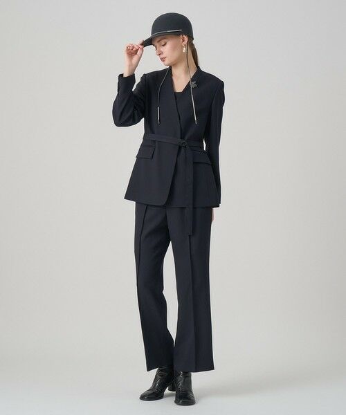 ANAYI / アナイ その他アウター | 【セットアップ対応商品】ポリウールノーカラーベルテッドジャケット | 詳細7