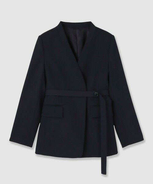 ANAYI / アナイ その他アウター | 【セットアップ対応商品】ポリウールノーカラーベルテッドジャケット | 詳細9