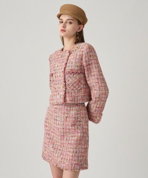 ANAYI / アナイ ミニ・ひざ丈スカート | 【セットアップ対応商品】カラーミックスツイードミニスカート | 詳細4