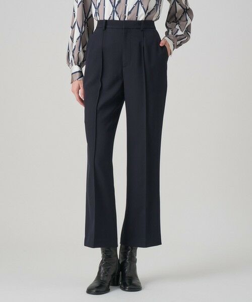 ANAYI/アナイ 【セットアップ対応商品】ポリウールタックパンツ navy (65) 34 ANAYI/アナイ 【セットアップ対応商品】ポリウールタックパンツ navy (65) 34