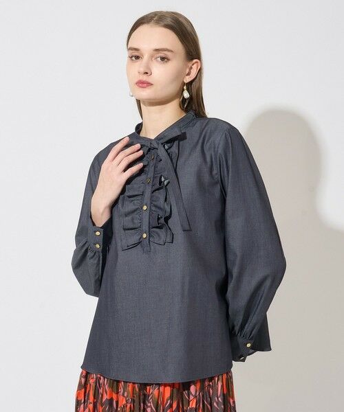 ANAYI / アナイ シャツ・ブラウス | 【セットアップ対応商品】ライトデニムタイ付き ブラウス | 詳細2