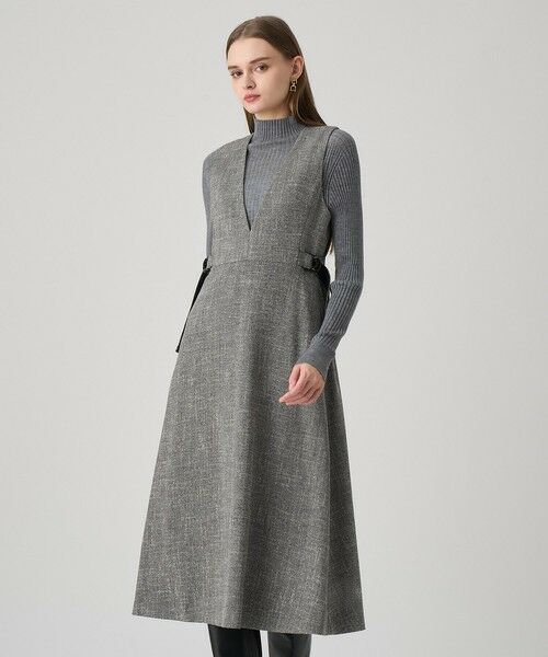 ANAYI/アナイ ウールライクツイードジャンパーワンピース grey (92) 36 ANAYI/アナイ ウールライクツイードジャンパーワンピース grey (92) 36