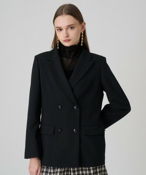 ANAYI / アナイ テーラードジャケット | 【セットアップ対応商品】マットクロスピークドラペル ジャケット(black (95))