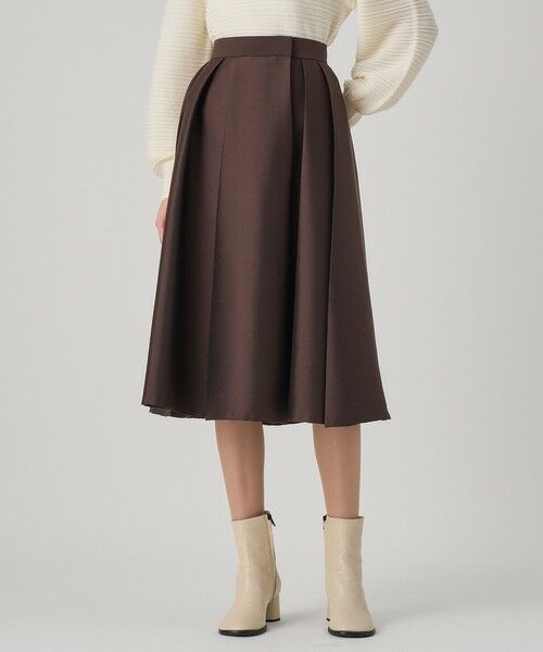 ANAYI / アナイ ミニ・ひざ丈スカート | ツイルタックプリーツフレア スカート | 詳細1