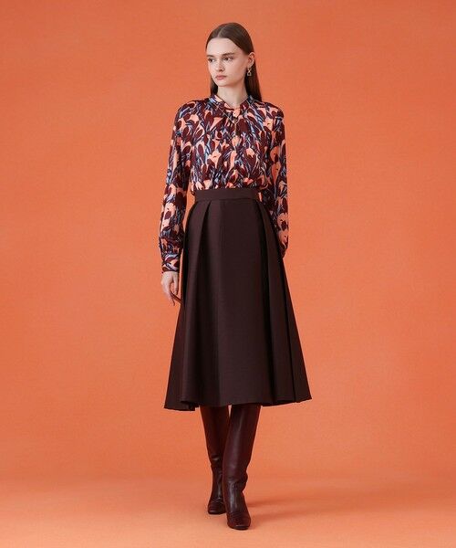 ANAYI / アナイ ミニ・ひざ丈スカート | ツイルタックプリーツフレア スカート | 詳細2