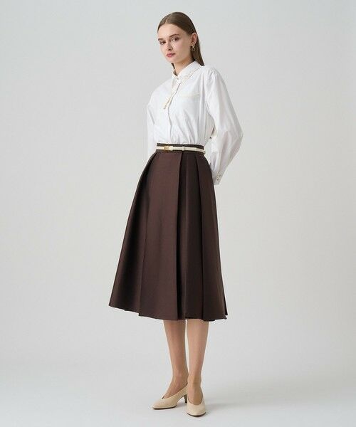 ANAYI / アナイ ミニ・ひざ丈スカート | ツイルタックプリーツフレア スカート | 詳細5