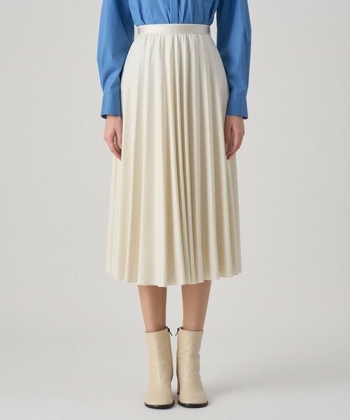 ANAYI / アナイ ロング・マキシ丈スカート | レザーライクサテンプリーツスカート | 詳細2