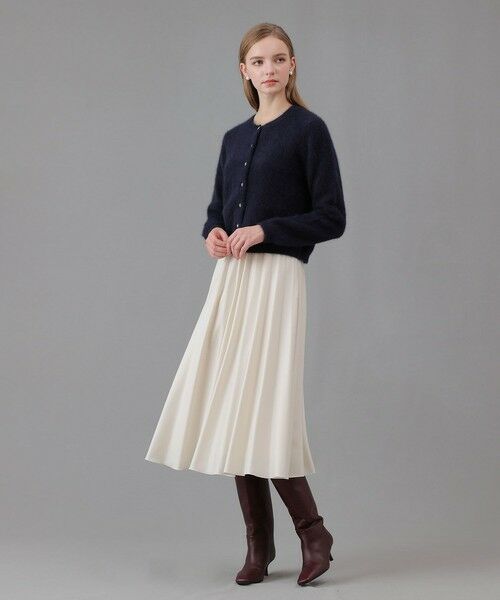 ANAYI / アナイ ロング・マキシ丈スカート | レザーライクサテンプリーツスカート | 詳細8