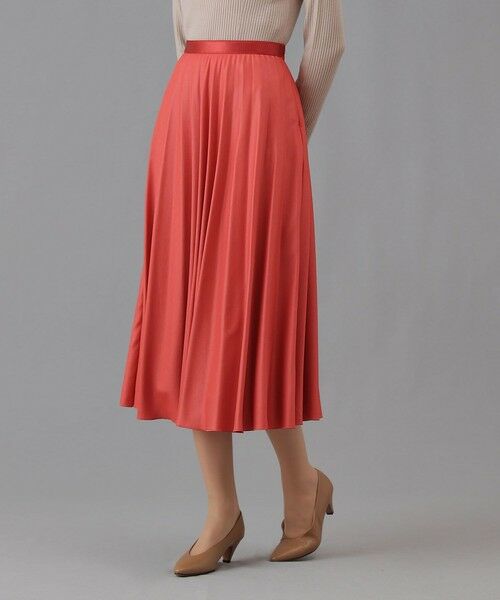 ANAYI / アナイ ロング・マキシ丈スカート | レザーライクサテンプリーツスカート | 詳細12