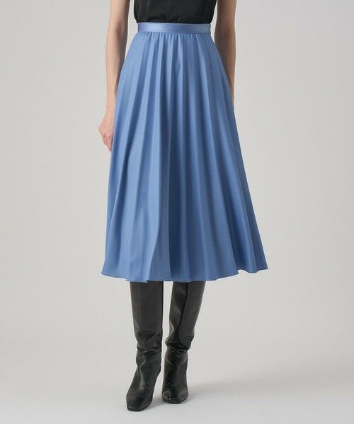 ANAYI / アナイ ロング・マキシ丈スカート | レザーライクサテンプリーツスカート | 詳細18