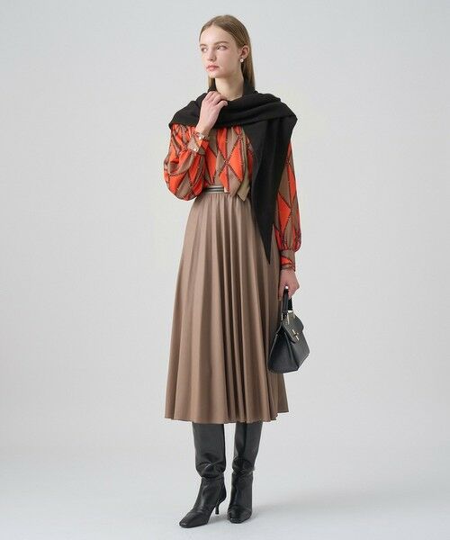 ANAYI / アナイ ロング・マキシ丈スカート | レザーライクサテンプリーツスカート | 詳細29