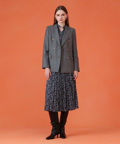 ANAYI / アナイ ロング・マキシ丈スカート | 【セットアップ対応商品】リッププリントプリーツ スカート | 詳細13