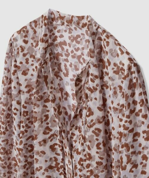 ANAYI / アナイ シャツ・ブラウス | レオパードプリントリボンタイブラウス | 詳細10