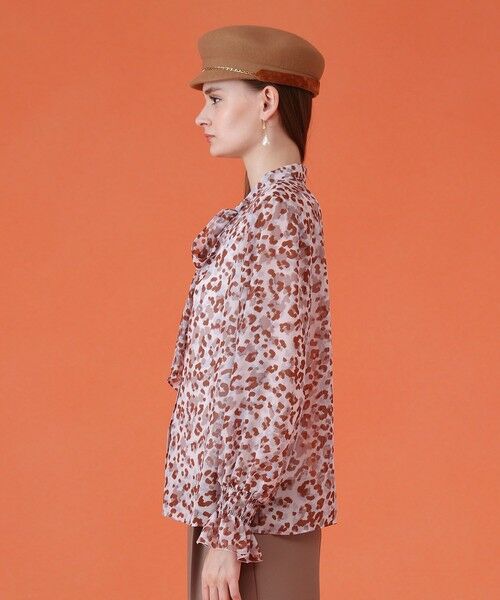 ANAYI / アナイ シャツ・ブラウス | レオパードプリントリボンタイブラウス | 詳細2
