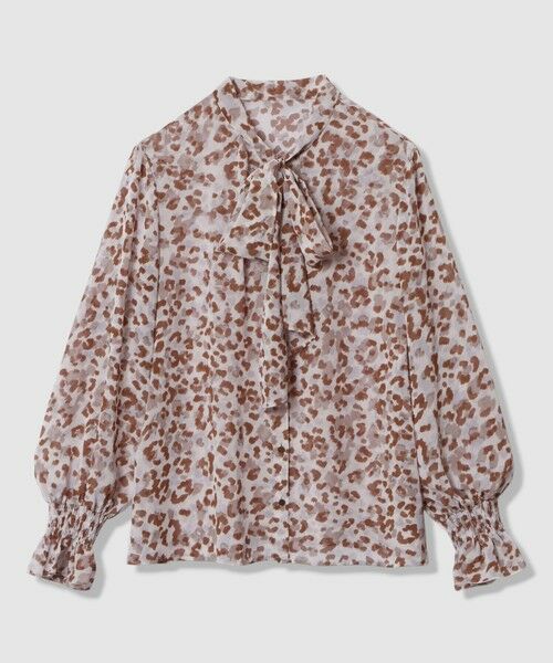 ANAYI / アナイ シャツ・ブラウス | レオパードプリントリボンタイブラウス | 詳細7