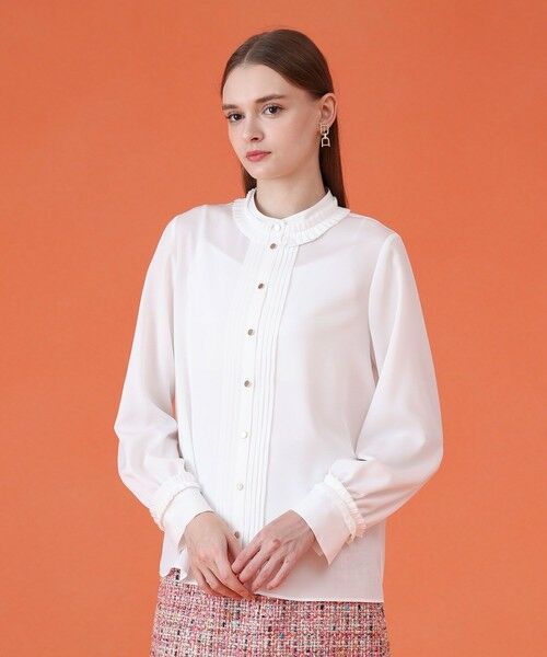 ANAYI / アナイ シャツ・ブラウス | ポリデシンプリーツディテールブラウス(white (01))