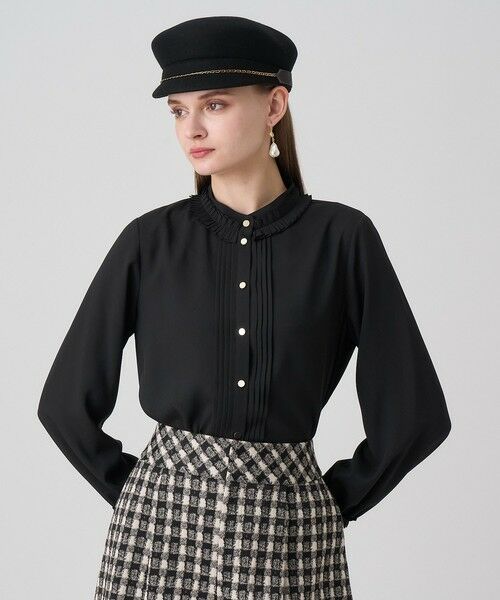 ANAYI / アナイ シャツ・ブラウス | ポリデシンプリーツディテールブラウス(black (95))