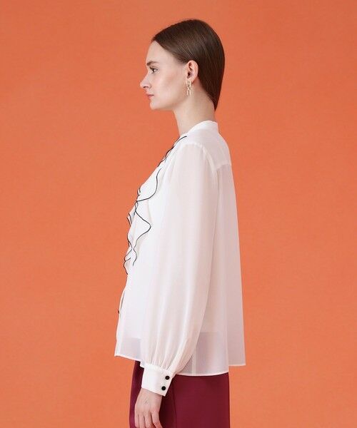 ANAYI / アナイ シャツ・ブラウス | ジョーゼットバイカラーラッフル ブラウス | 詳細2