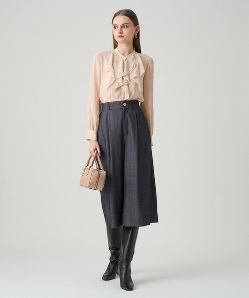 ANAYI / アナイ シャツ・ブラウス | ジョーゼットバイカラーラッフル ブラウス | 詳細18