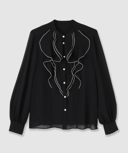 ANAYI / アナイ シャツ・ブラウス | ジョーゼットバイカラーラッフル ブラウス | 詳細22