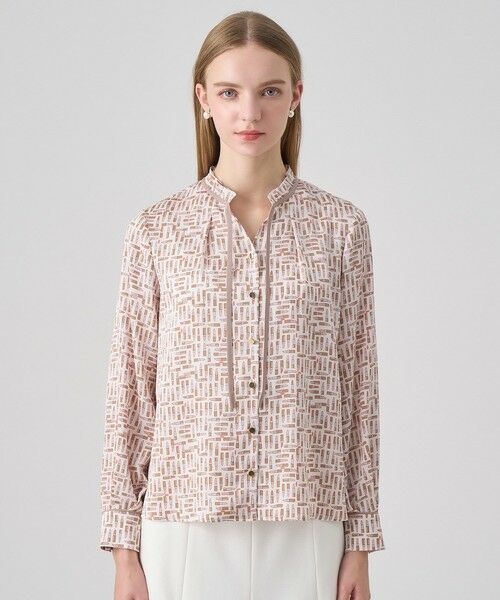 ANAYI / アナイ シャツ・ブラウス | 【セットアップ対応商品】リッププリントフリルネック ブラウス | 詳細1