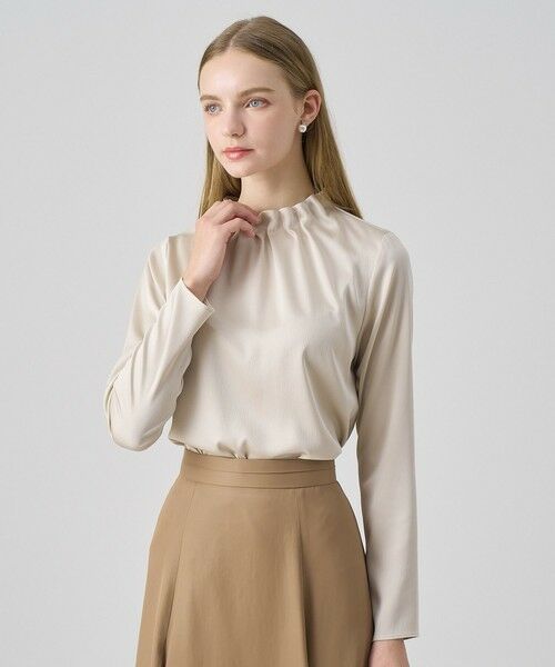 ANAYI / アナイ シャツ・ブラウス | ハンマーサテンスタンド ブラウス | 詳細16