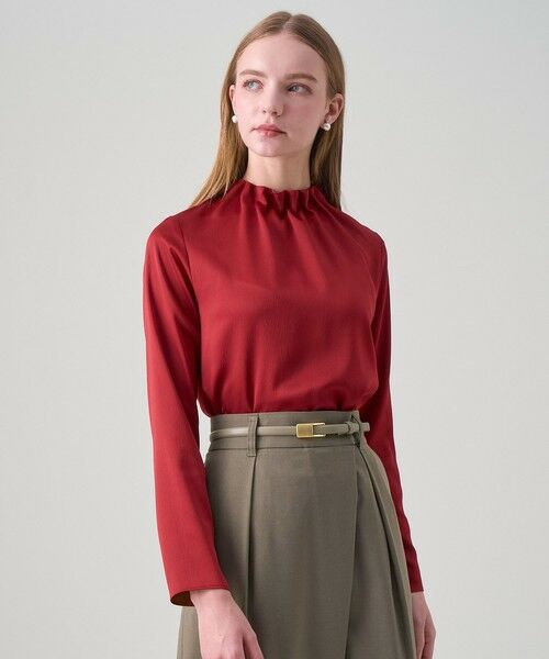 ANAYI / アナイ シャツ・ブラウス | ハンマーサテンスタンド ブラウス | 詳細23