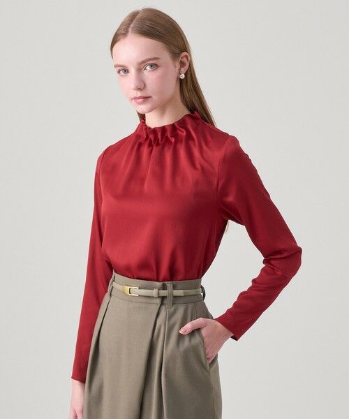 ANAYI / アナイ シャツ・ブラウス | ハンマーサテンスタンド ブラウス | 詳細24