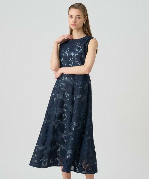 ANAYI/アナイ フラワーエンブロイダリーフレアワンピース navy (65) 34 ANAYI/アナイ フラワーエンブロイダリーフレアワンピース navy (65) 34