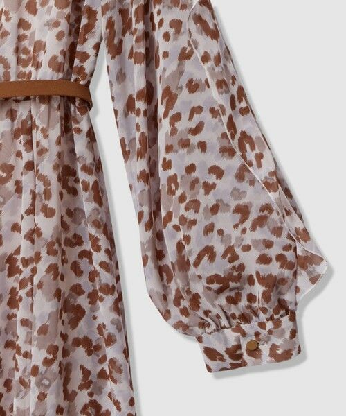 ANAYI / アナイ ロング・マキシ丈ワンピース | レオパードプリントフリルスリーブワンピース | 詳細11