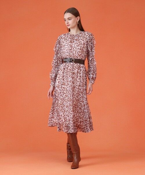 ANAYI / アナイ ロング・マキシ丈ワンピース | レオパードプリントフリルスリーブワンピース | 詳細5
