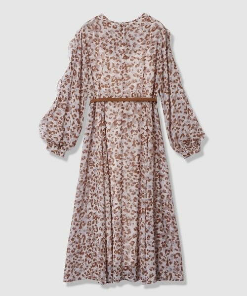 ANAYI / アナイ ロング・マキシ丈ワンピース | レオパードプリントフリルスリーブワンピース | 詳細7