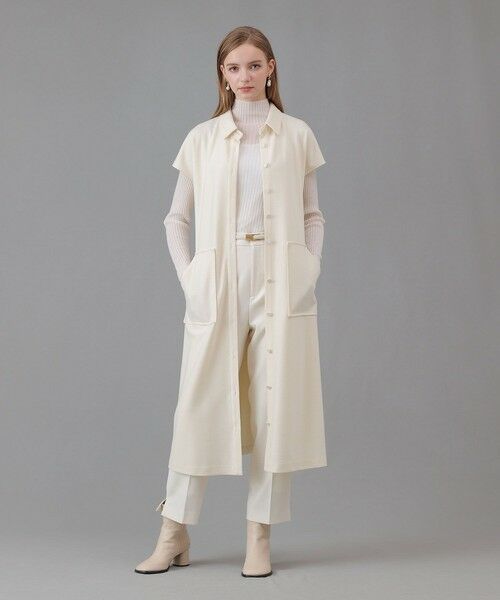 ANAYI / アナイ ミニ丈・ひざ丈ワンピース | 圧縮スムースシャツジレ ワンピース | 詳細2