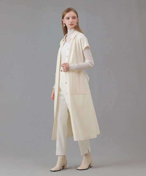 ANAYI / アナイ ミニ丈・ひざ丈ワンピース | 圧縮スムースシャツジレ ワンピース | 詳細3