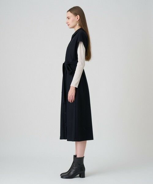 ANAYI / アナイ ミニ丈・ひざ丈ワンピース | 圧縮スムースシャツジレ ワンピース | 詳細12