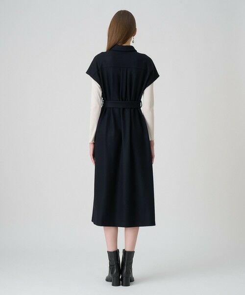 ANAYI / アナイ ミニ丈・ひざ丈ワンピース | 圧縮スムースシャツジレ ワンピース | 詳細13