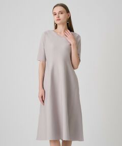 ANAYI / アナイ ミニ丈・ひざ丈ワンピース | バックVネックシルエットワンピース