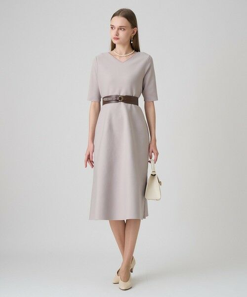 ANAYI / アナイ ミニ丈・ひざ丈ワンピース | バックVネックシルエットワンピース | 詳細5