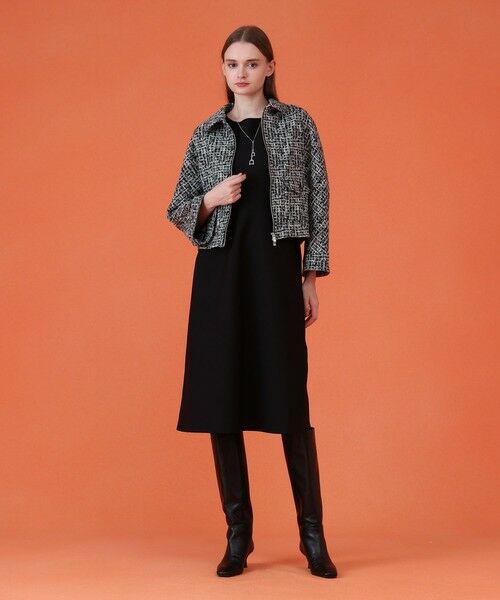 ANAYI / アナイ ミニ丈・ひざ丈ワンピース | バックVネックシルエットワンピース | 詳細13