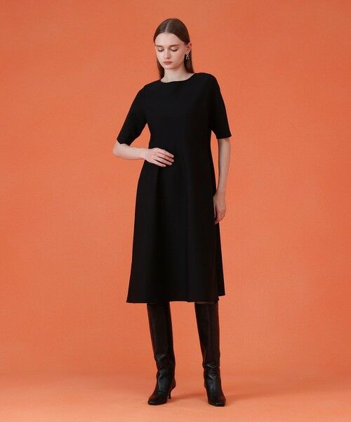 ANAYI / アナイ ミニ丈・ひざ丈ワンピース | バックVネックシルエットワンピース | 詳細11