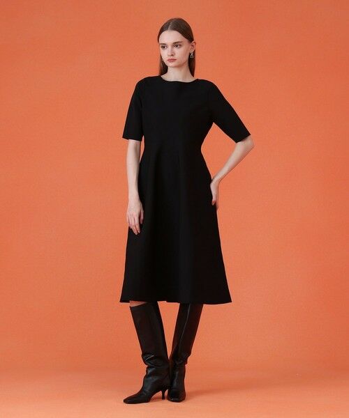 ANAYI / アナイ ミニ丈・ひざ丈ワンピース | バックVネックシルエットワンピース | 詳細12