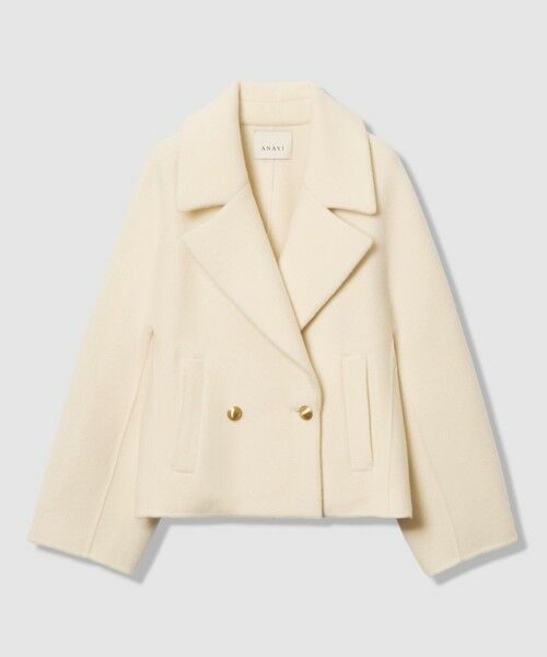 ANAYI / アナイ ピーコート | シャギーリバーショートコート(white (01))