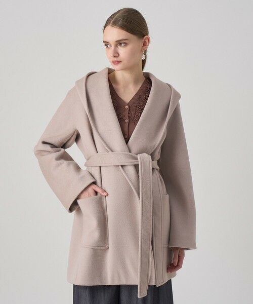 ANAYI / アナイ その他アウター | カシミヤ混フードガウンコート | 詳細1