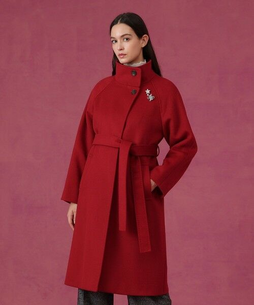 美品　ANAYI　アナイ　ウールカシミヤ　ショールカラー　Aライン　ダウンコート チェックリバーショールカラーコート | ANAYI/アナイ | 三越