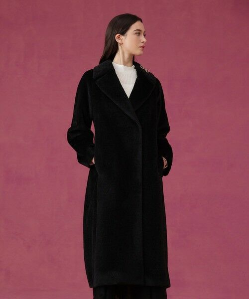 ANAYI / アナイ トレンチコート | スーリーアルパカシャギーローブコート(black (95))