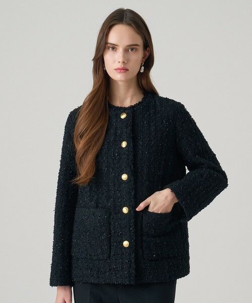 ANAYI / アナイ その他アウター | フラッグツイードキルティングコート(black (95))