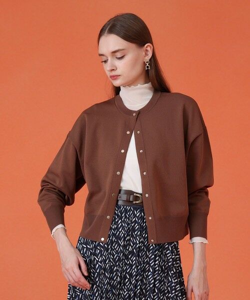 ANAYI / アナイ カーディガン・ボレロ | ドット釦ブルゾン カーディガン(brown (81))