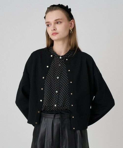 ANAYI/アナイ ドット釦ブルゾン カーディガン black (95) 36 ANAYI/アナイ ドット釦ブルゾン カーディガン black (95) 36