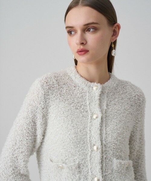 【美品】ANAYI アナイ 3Dフラワーレースクルーネック　カーディガン レース カーディガン | ANAYI/アナイ | 三越伊勢丹オンライン