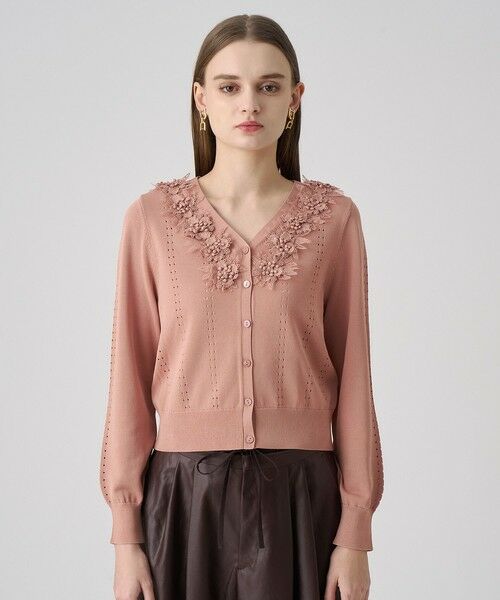 ANAYI / アナイ カーディガン・ボレロ | 立体フラワーレースV カーディガン | 詳細1